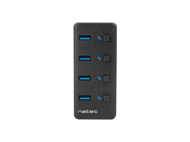 USB 3.0 Hub z 4 vrati in napajalnikom, s stikalom 2