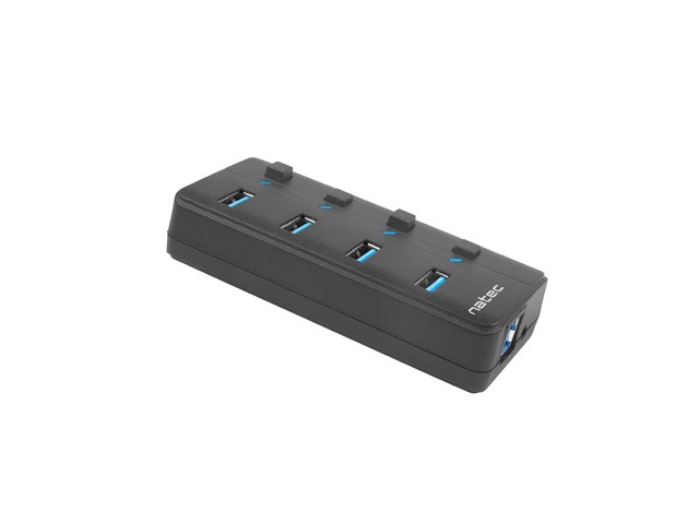 USB 3.0 Hub z 4 vrati in napajalnikom, s stikalom 6