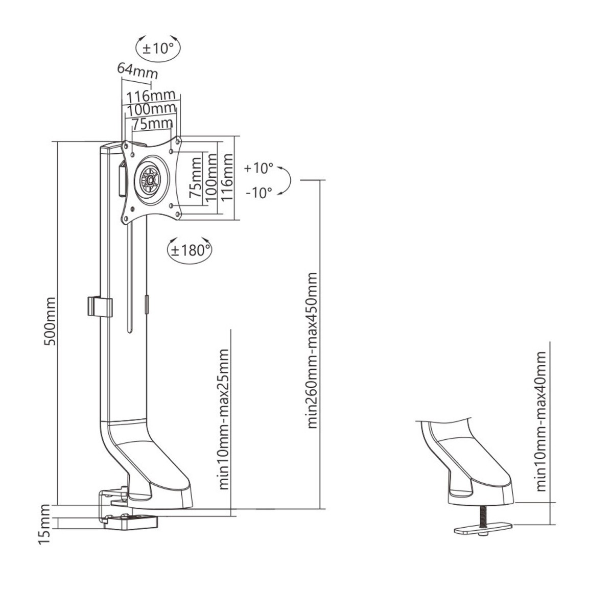 Stojalo za monitor 17-32" do 8 kg MC-853 5