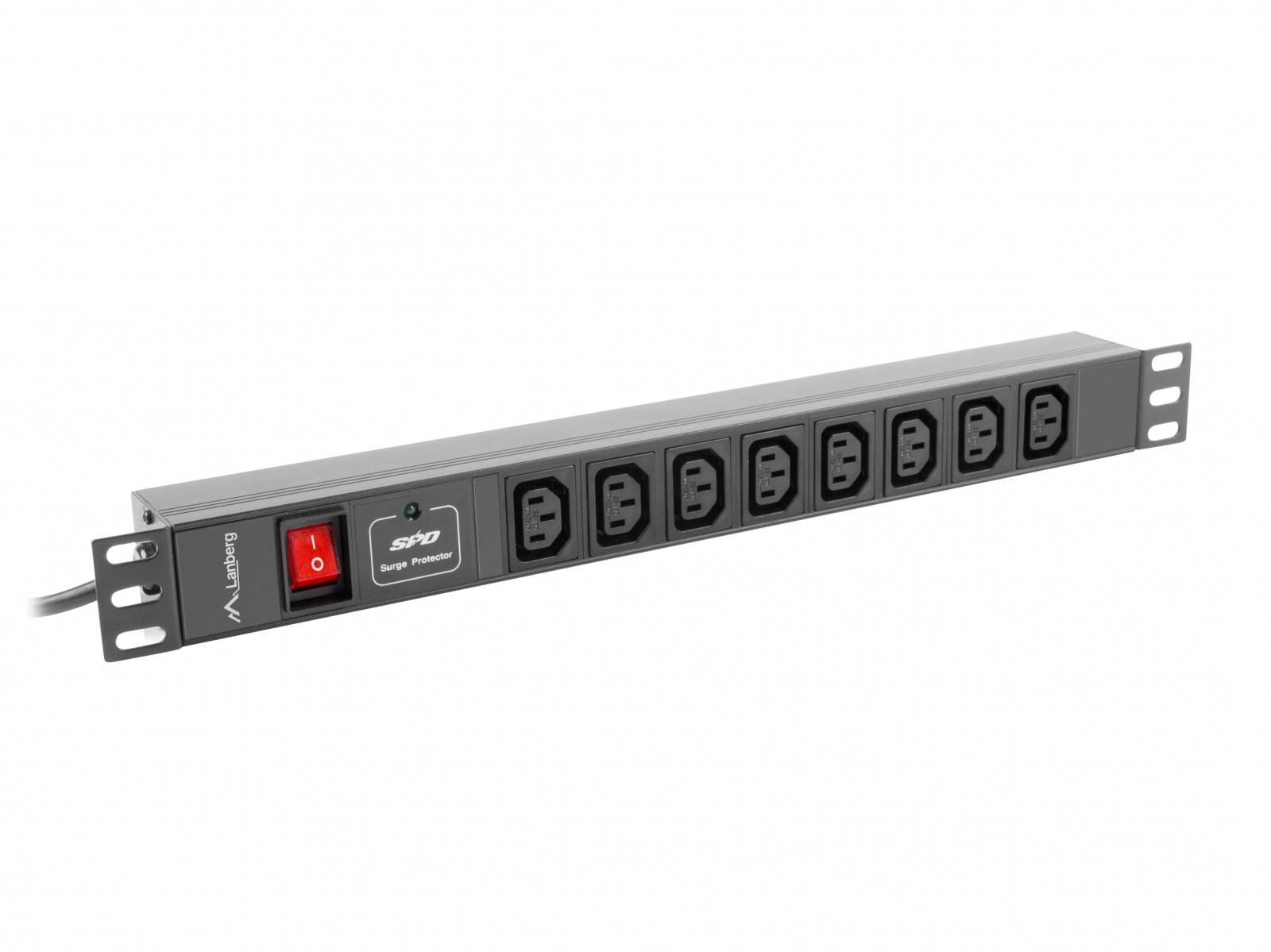 Lanberg Rack PDU Napajalna Letva, 19" 1U, 8x C13, 2m kabel