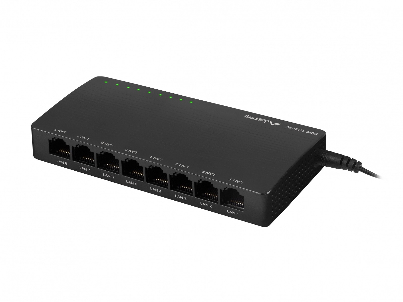 Lanberg Swich DSP2-1008-12V, 8x 1Gb/s 2