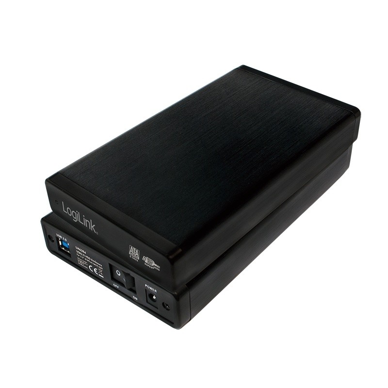 Zunanja aluminijasta črna enota za 3.5" SATA HDD, USB 3.0