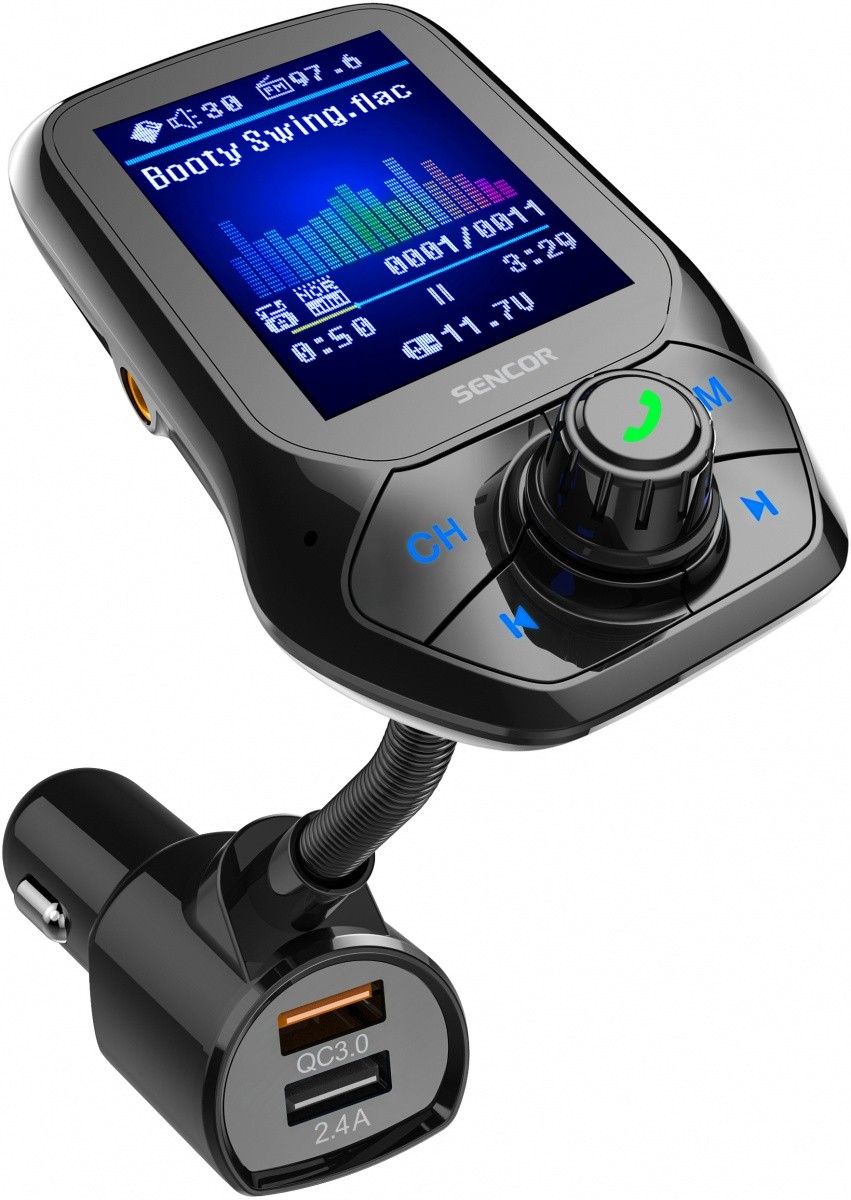 FM transmiter SWM 5858 BT, MP3, 2x USB, micro SD 2