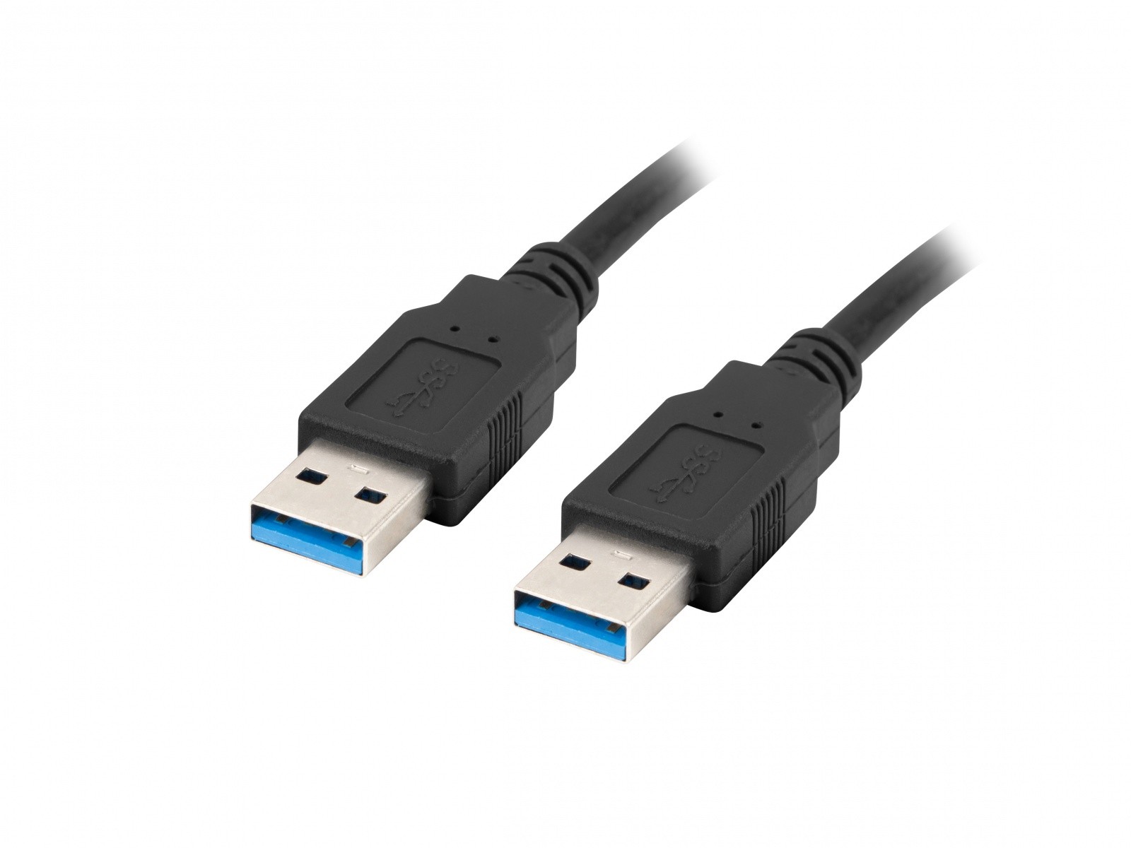 Lanberg Kabel USB-A (M/M) 3.0, 0.5m, črn