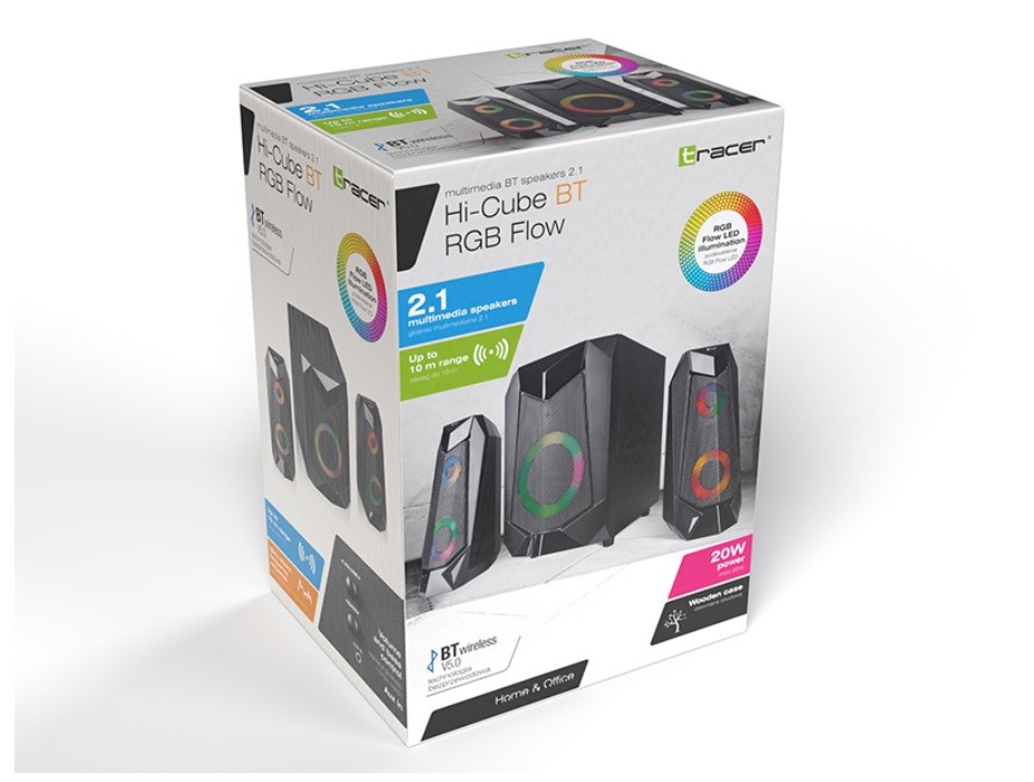 Zvočniki Tracer 2.1 Hi-Cube RGB Bluetooth 4