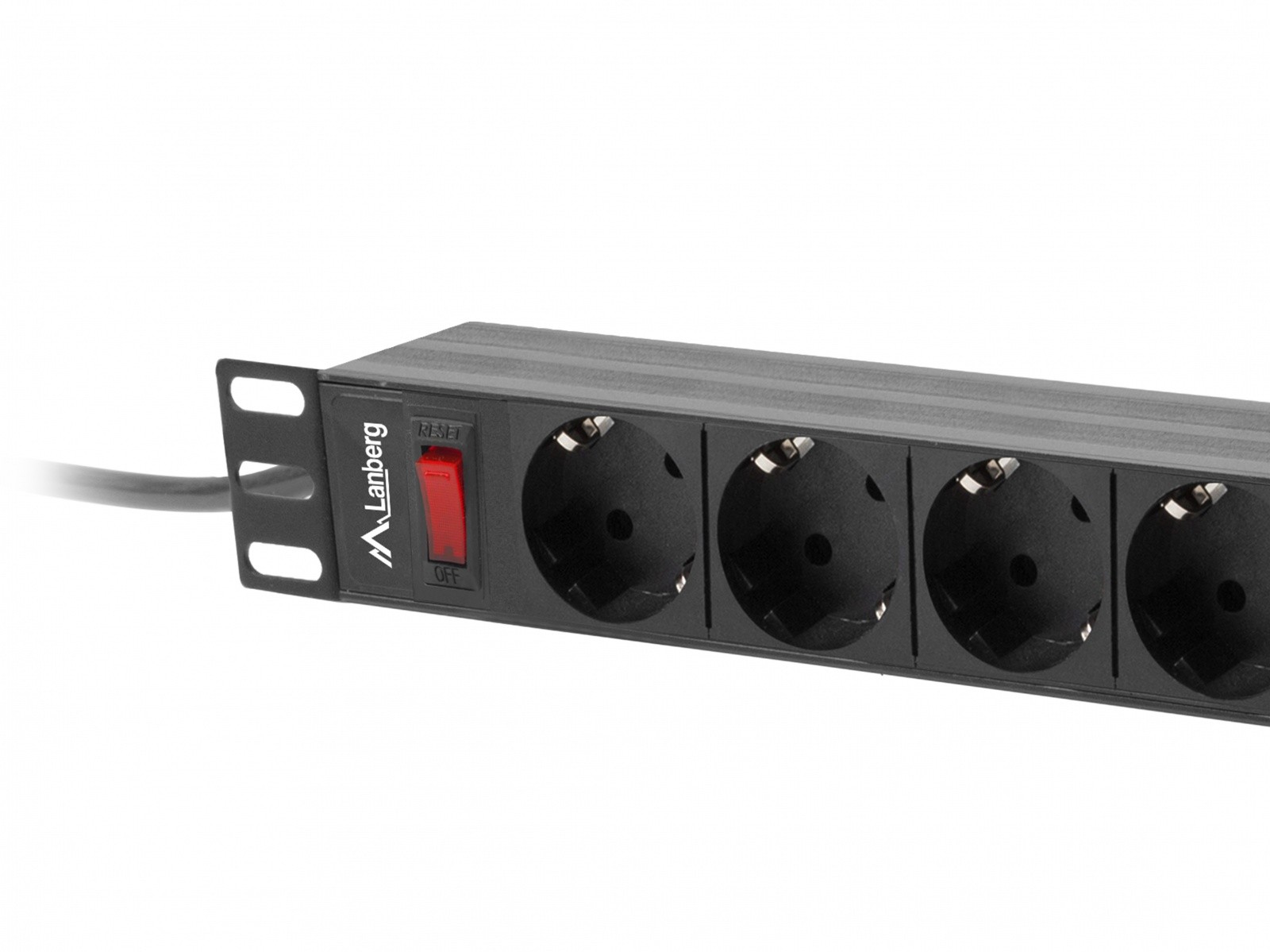 Rack omrežna napajalna letev 19" 1U, 16A, 9xSchuko 3