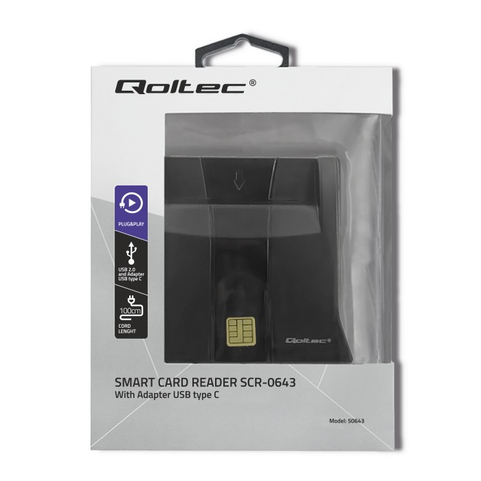 Pametni čitalnik ID kartic s USB 2.0 - Plug&play | HR 3