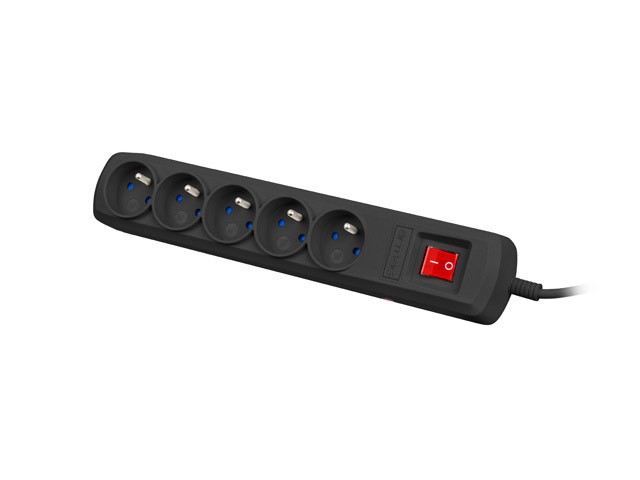 Armac ARC5 3m 5x230V - Črna razdelilna letev z zaščito 4