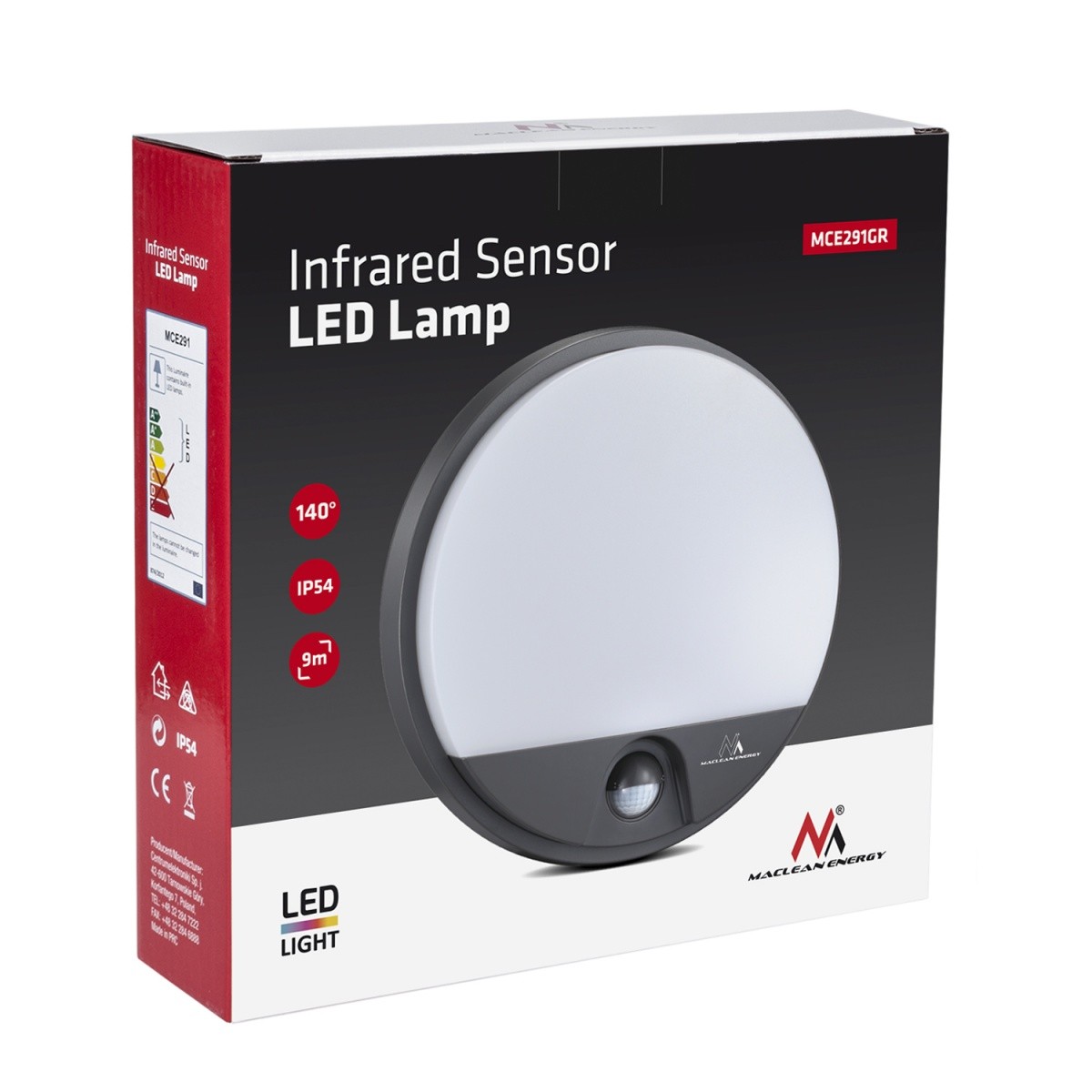 LED svetilka z detektorjem gibanja MCE291 GR, siva 2