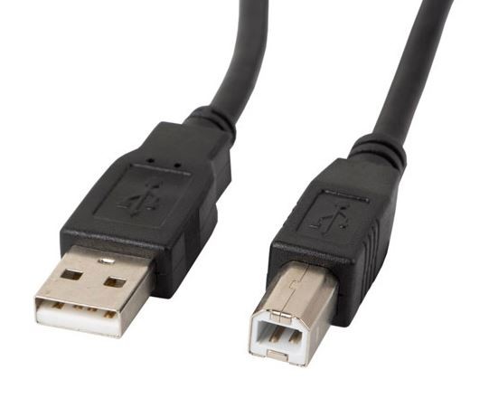 Lanberg Kabel USB-A na USB-B (M/M) 2.0, 1m, s feritnim filtrom, črn