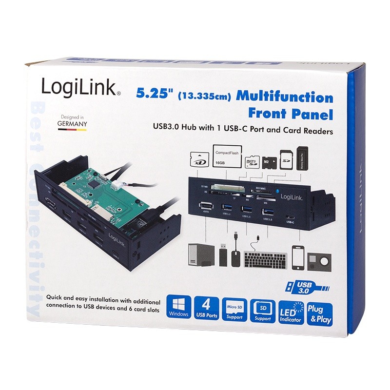 Večfunkcijski 5.25" panel z bralnikom kartic 5