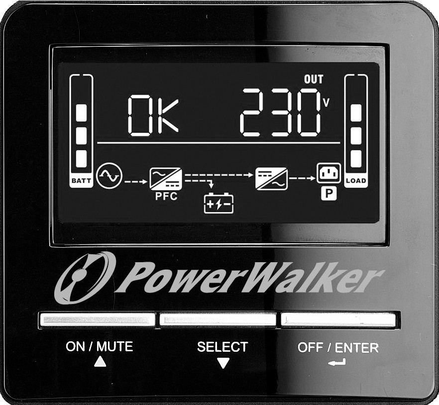 UPS napajalnik PowerWalker Line-Interactive 1500VA, USB, LCD 2