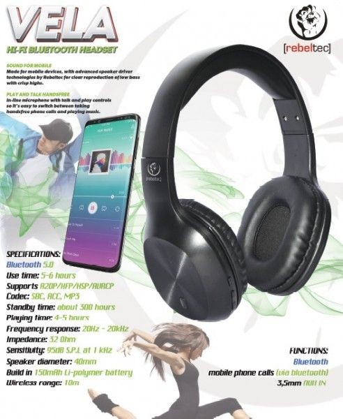 Bluetooth slušalke Vela 4