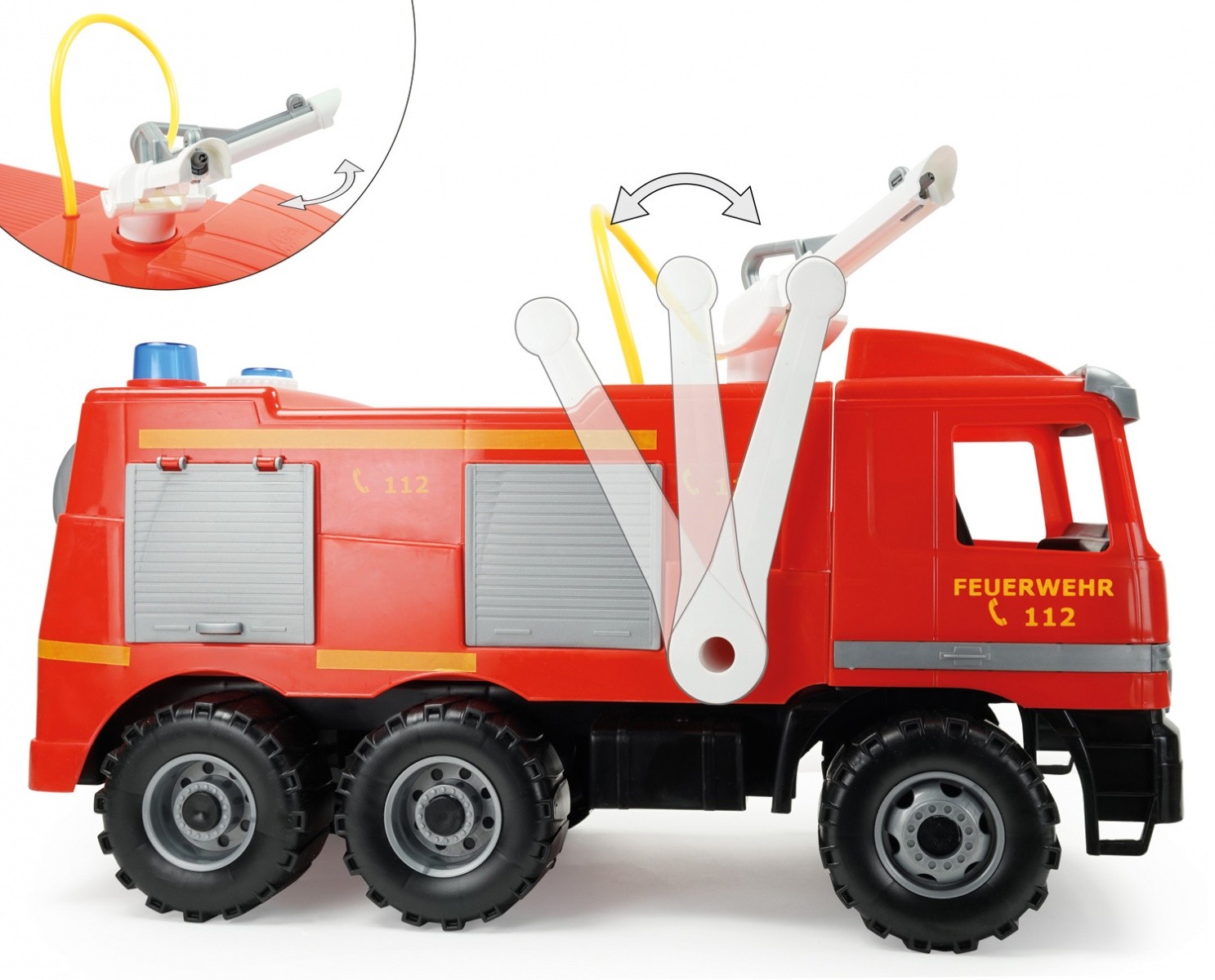 Otroško gasilsko vozilo Mercedes Actros, 63 cm 2