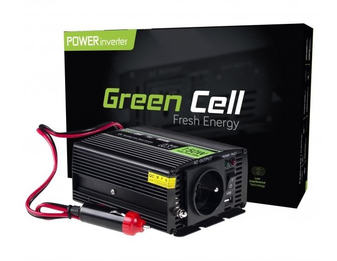 Green Cell Mod sinus pretvornik napetosti 12V/230V, 150W/300W