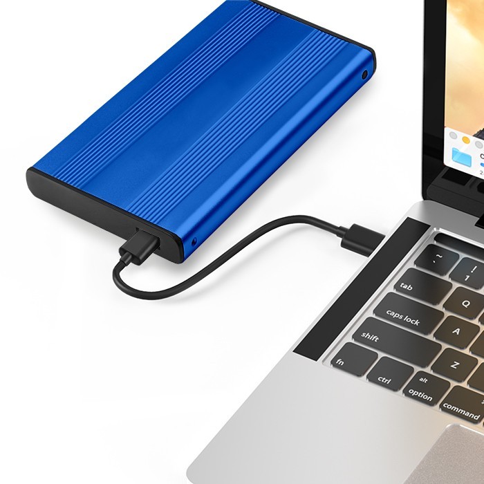 Ohišje za 2.5" SATA HDD/SSD pogon, USB 3.0, modro 3
