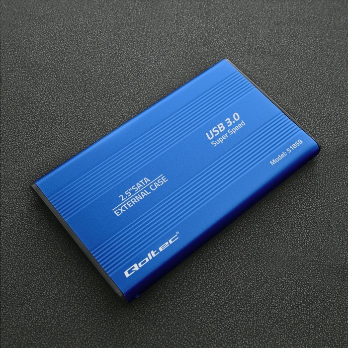 Ohišje za 2.5" SATA HDD/SSD pogon, USB 3.0, modro 5