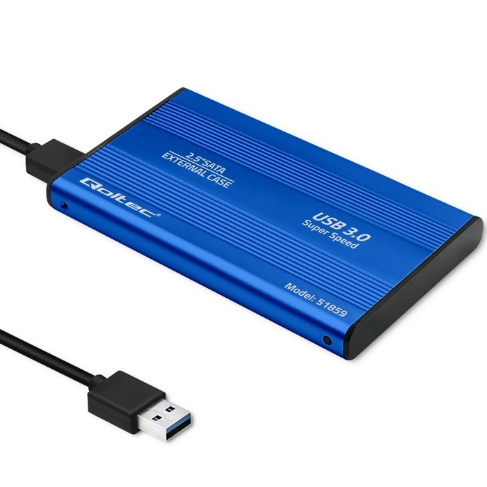 Ohišje za 2.5" SATA HDD/SSD pogon, USB 3.0, modro 6