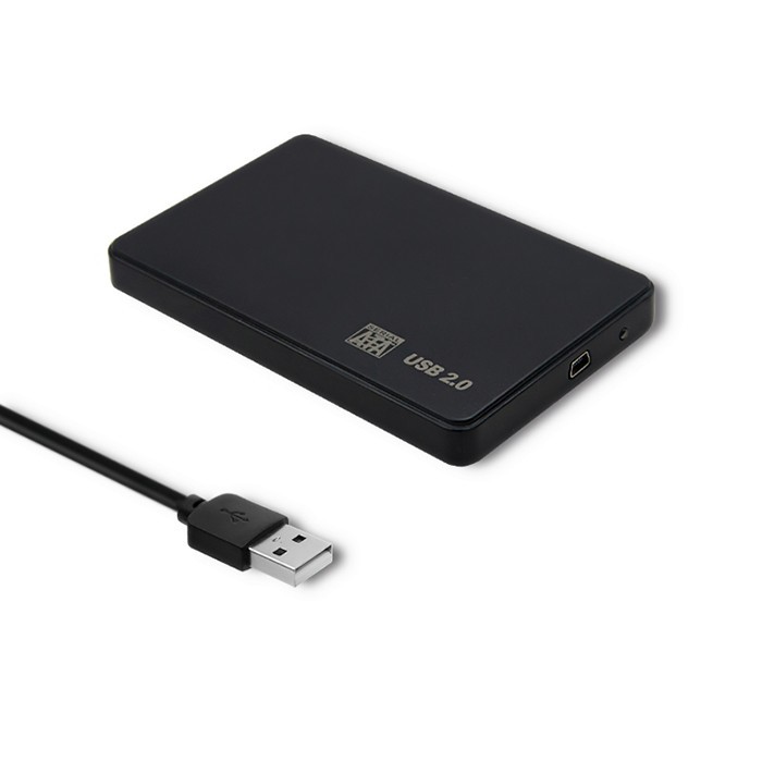 Ohišje za 2.5" SATA HDD/SSD, USB 2.0, črno