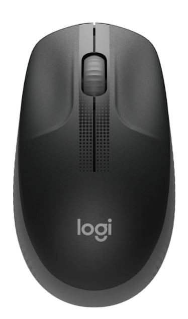 Logitech M190 brezžična miš, Charcoal (siva)