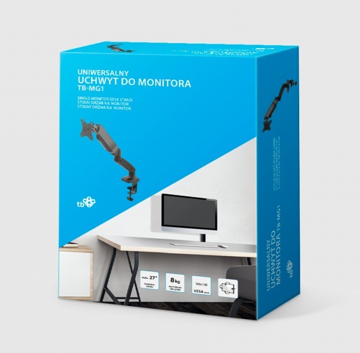 Nosilec za monitor z plinsko vzmetjo (do 27" / 8kg) 3