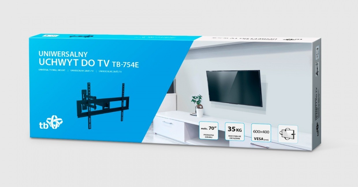 TV nosilec za televizor (do 70" / 35kg), VESA 600x400 3