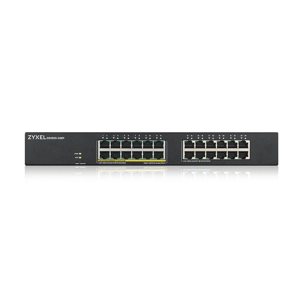 Upravljalnik (switch) 24-portni GbE L2, 12xPoE, Rack 2