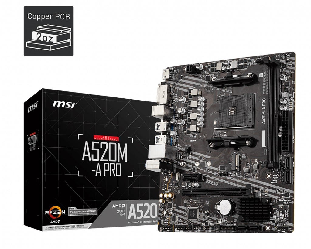 MSI A520M-A PRO matična plošča AM4