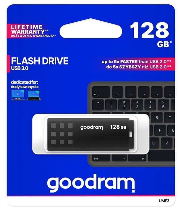 USB ključek 128GB UME3 USB 3.0, črn