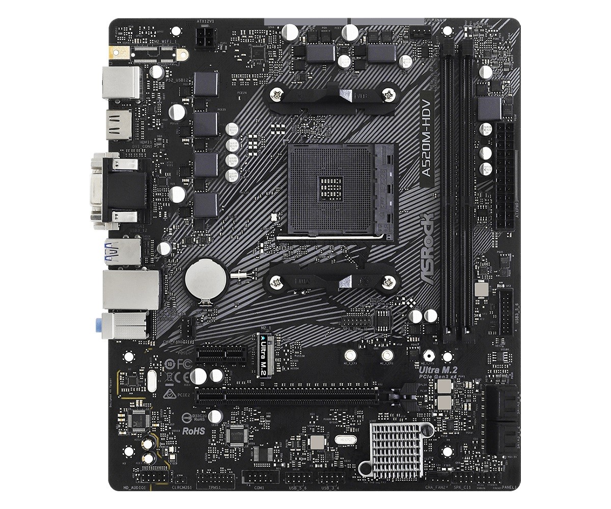 Matična plošča A520M-HDV, AM4, DDR4, M.2 2