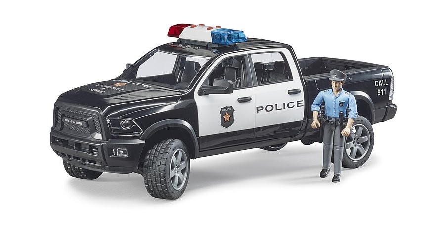 Avto Bruder Dodge RAM 2500 Policija z figurico