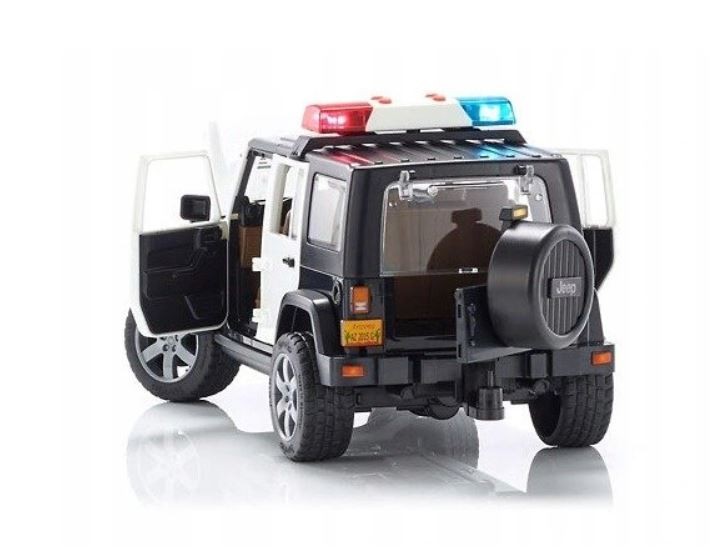 Avto Bruder Jeep Wrangler Rubicon Policija z figurico 2