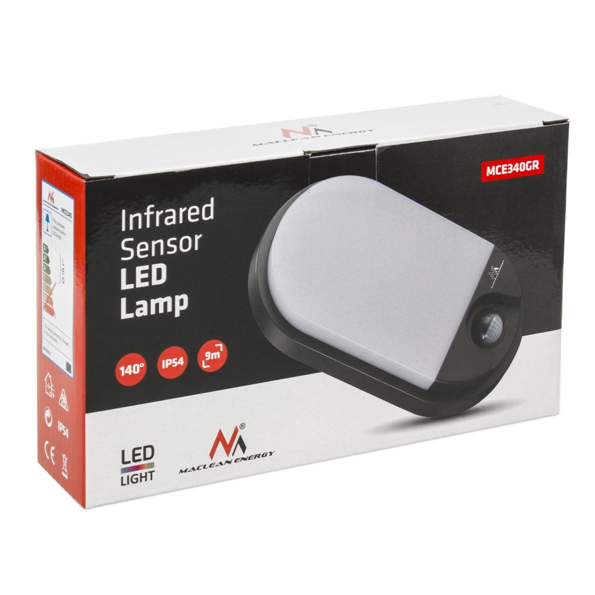 LED svetilka z detektorjem gibanja, 15W 3