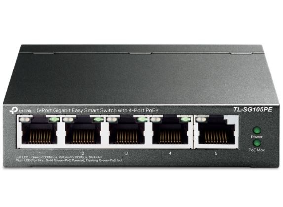 TP-LINK SG105PE Smart Switch, 5x Gb (4x PoE+)