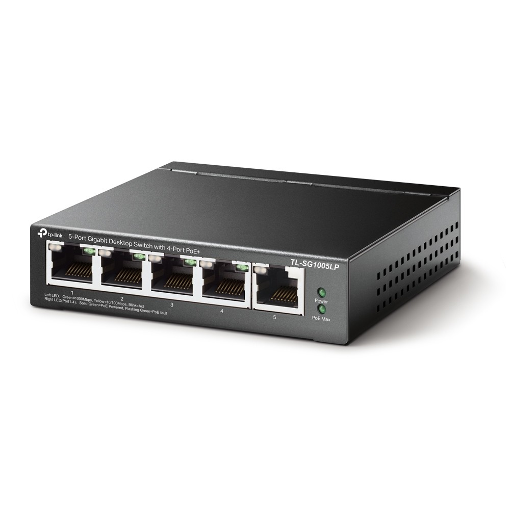 TP-LINK Switch SG1005LP, 5x 1Gb (4xPoE+)