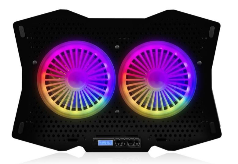 Hladilna podloga za prenosnik CF18 RGB, črn