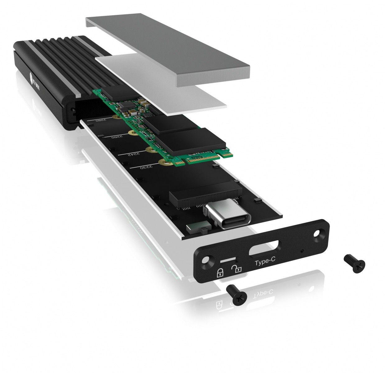 Ohišje za M.2 NVMe SSD z RGB osvetlitvijo 5