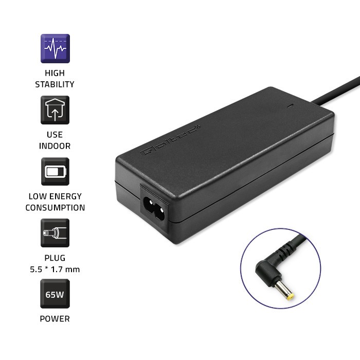 Napajalnik za Acer 65W (19V, 3.42A), 5.5x1.7mm 3