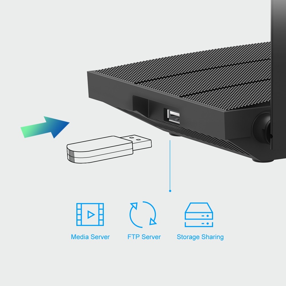 TP-LINK Archer C6U AC1200 WiFi usmerjevalnik (router) 5