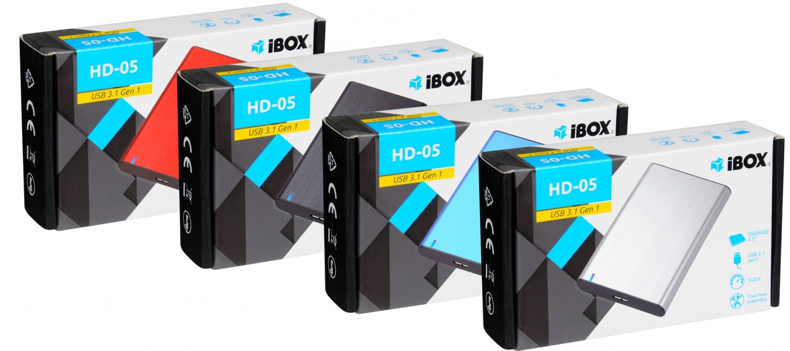 Zunanji ovitek za HDD IBOX HD-05 2,5" USB 3.1, siv 2