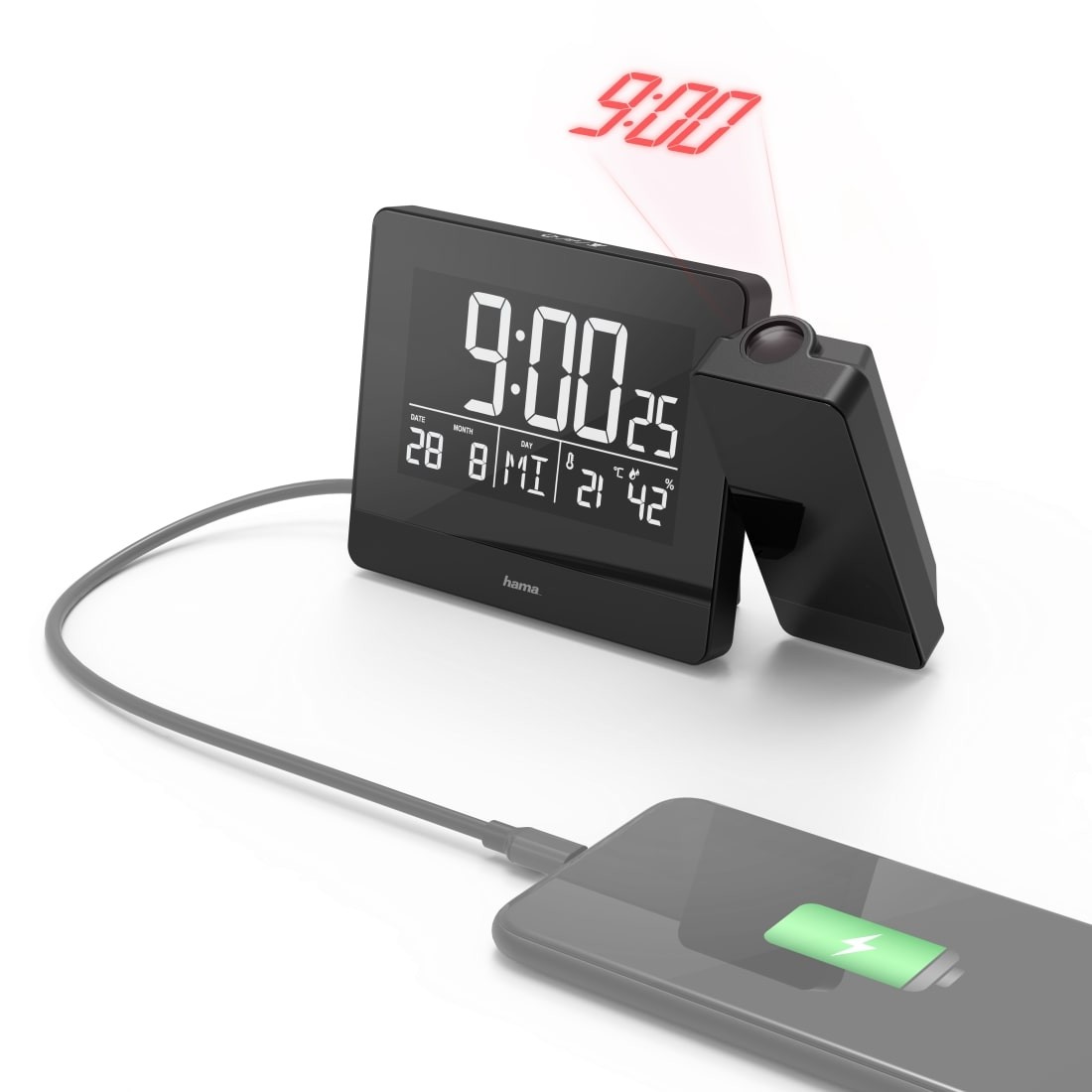 Budilka s projektorjem Plus Charge