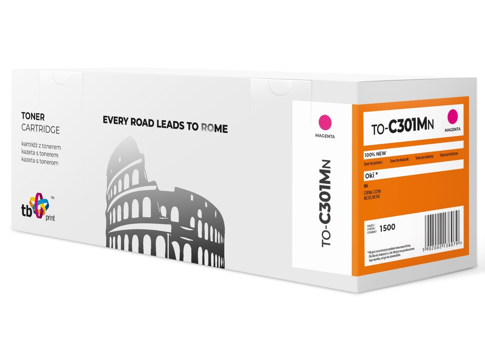Toner za OKI C301, magenta
