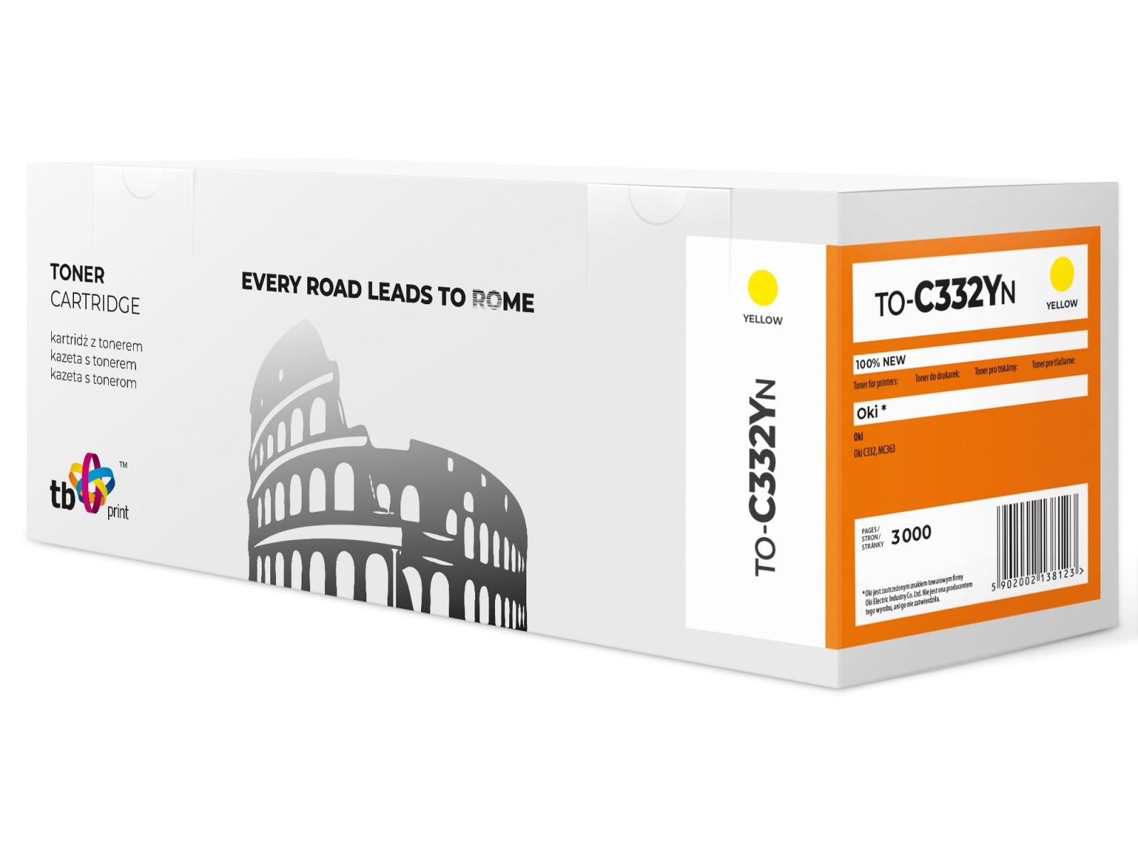 Toner za OKI C332, rumen