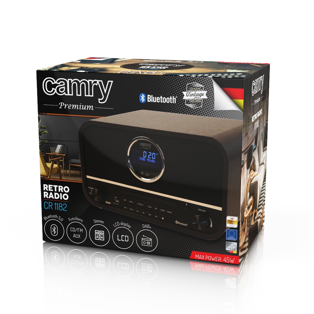 Retro radio CR1182 DAB+, USB, Bluetooth 2