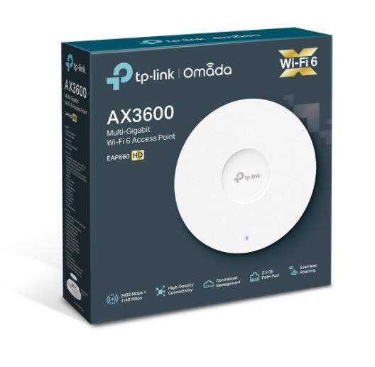 Dostopna točka EAP660 HD, WiFi 6 AX3600, 2.5Gb PoE 5