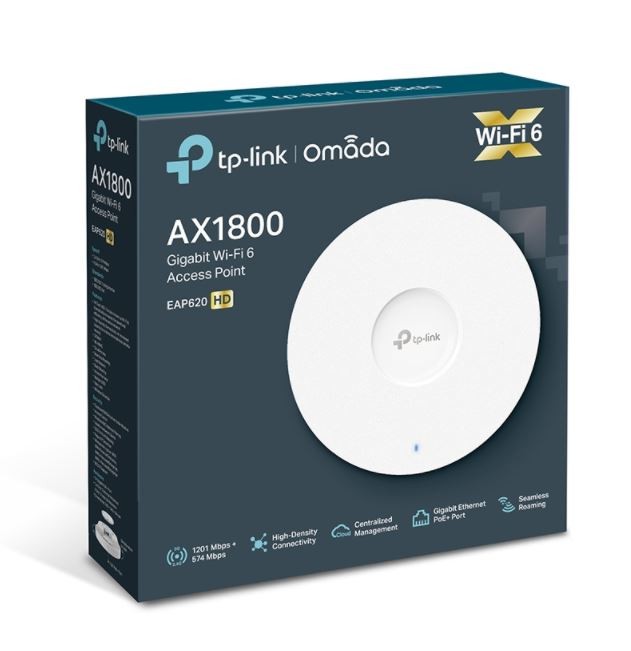 Dostopna točka EAP620 HD, WiFi 6 AX1800, PoE 3