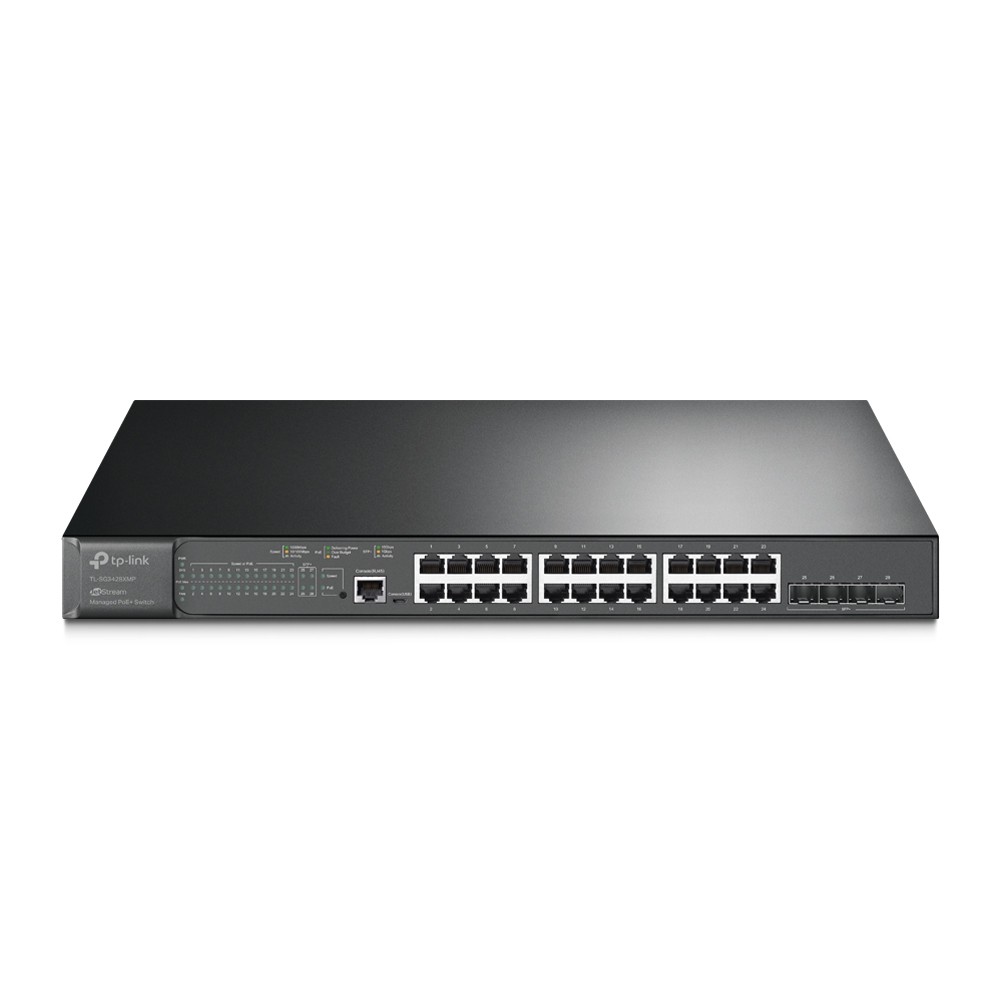 TP-LINK SG3428MP Switch, 24x GE PoE+, 4x SFP+ 3