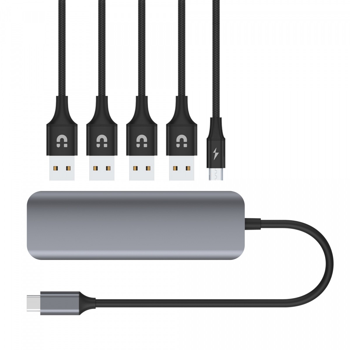 USB HUB H1107A: 4x USB 3.1 GEN1 + microUSB (napajanje) 3