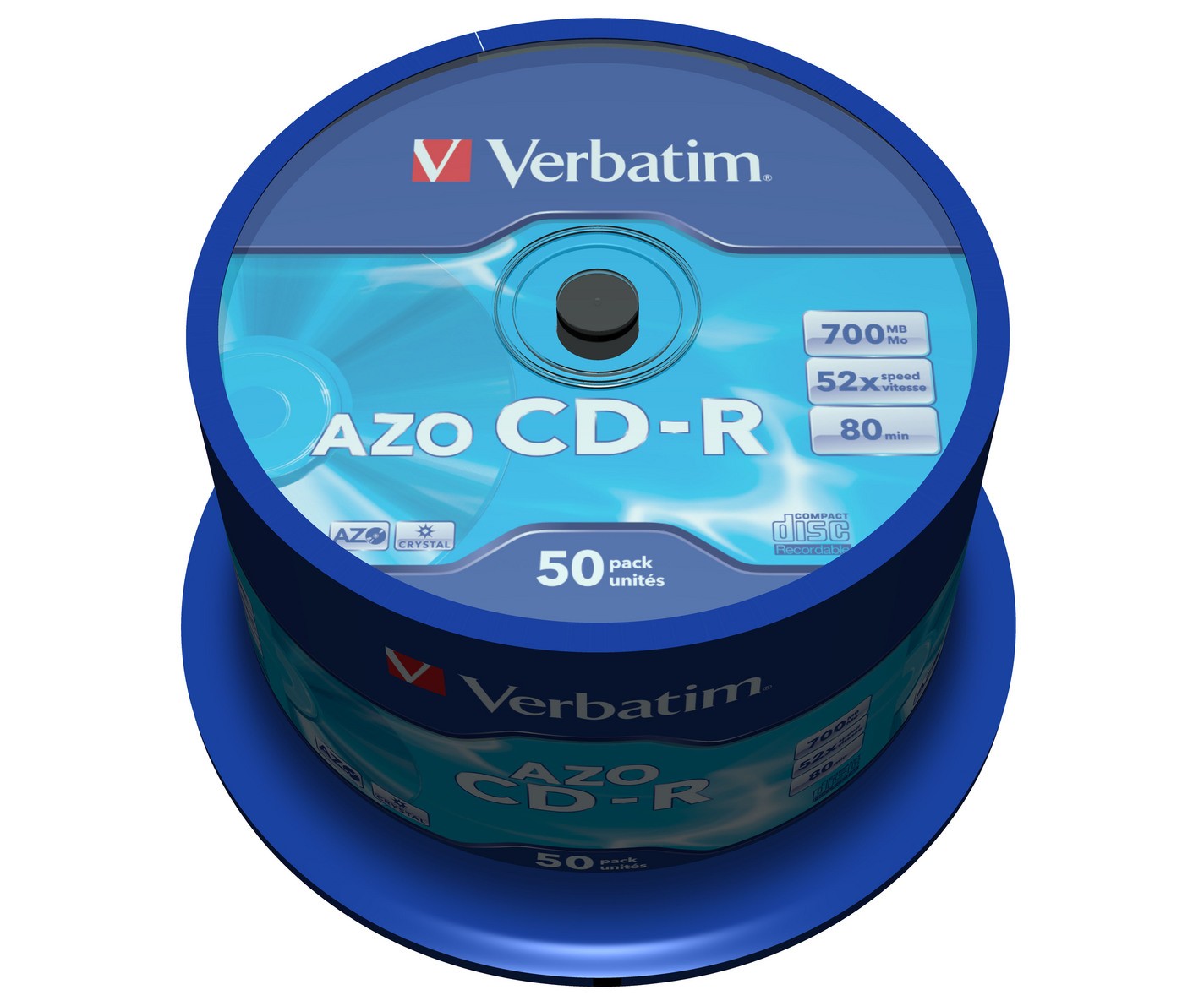 CD-R 700MB, 52x, 50 kosov, Crystal Case