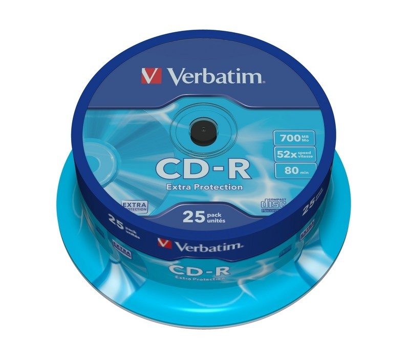 CD-R 700MB, 52x, 25 kosov, CB DL Ex Prot